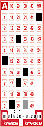 Volante ganador del sorteo 2124 de Melate