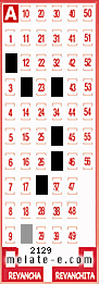 Volante ganador del sorteo 2129 de Melate
