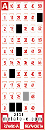 Volante ganador del sorteo 2131 de Melate