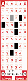 Volante ganador del sorteo 2132 de Melate