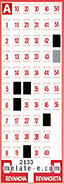Volante ganador del sorteo 2133 de Melate