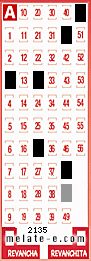 Volante ganador del sorteo 2135 de Melate