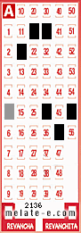 Volante ganador del sorteo 2136 de Melate
