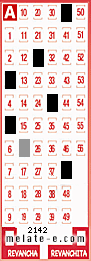 Volante ganador del sorteo 2142 de Melate