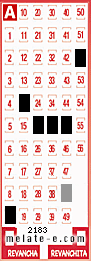 Volante ganador del sorteo 2183 de Melate