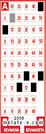 Volante ganador del sorteo 2338 de Melate