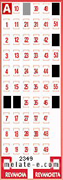 Volante ganador del sorteo 2349 de Melate