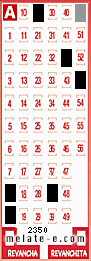 Volante ganador del sorteo 2350 de Melate