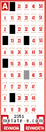Volante ganador del sorteo 2351 de Melate
