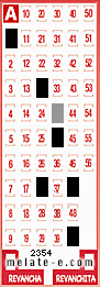 Volante ganador del sorteo 2354 de Melate