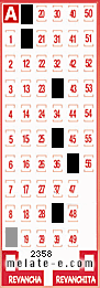Volante ganador del sorteo 2358 de Melate
