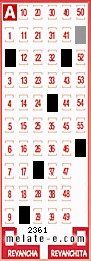 Volante ganador del sorteo 2361 de Melate
