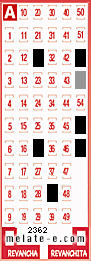 Volante ganador del sorteo 2362 de Melate