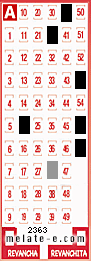 Volante ganador del sorteo 2363 de Melate