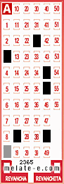 Volante ganador del sorteo 2365 de Melate