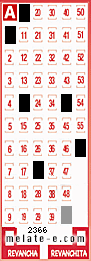 Volante ganador del sorteo 2366 de Melate