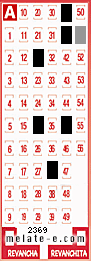 Volante ganador del sorteo 2369 de Melate