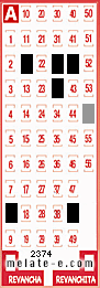 Volante ganador del sorteo 2374 de Melate