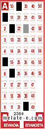Volante ganador del sorteo 2380 de Melate