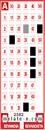 Volante ganador del sorteo 2382 de Melate