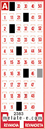Volante ganador del sorteo 2383 de Melate