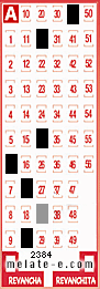 Volante ganador del sorteo 2384 de Melate