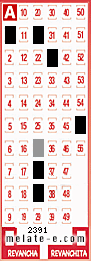 Volante ganador del sorteo 2391 de Melate