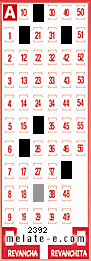 Volante ganador del sorteo 2392 de Melate