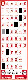 Volante ganador del sorteo 2398 de Melate