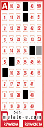 Volante ganador del sorteo 2401 de Melate