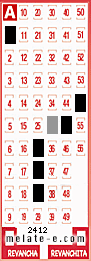 Volante ganador del sorteo 2412 de Melate
