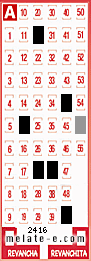 Volante ganador del sorteo 2416 de Melate