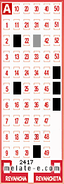 Volante ganador del sorteo 2417 de Melate
