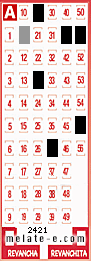 Volante ganador del sorteo 2421 de Melate