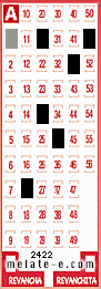 Volante ganador del sorteo 2422 de Melate
