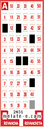 Volante ganador del sorteo 2431 de Melate