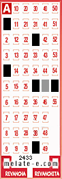 Volante ganador del sorteo 2433 de Melate