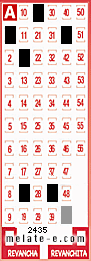 Volante ganador del sorteo 2435 de Melate