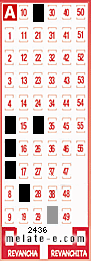 Volante ganador del sorteo 2436 de Melate