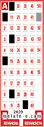 Volante ganador del sorteo 2439 de Melate