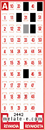 Volante ganador del sorteo 2442 de Melate