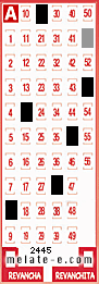 Volante ganador del sorteo 2445 de Melate