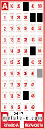 Volante ganador del sorteo 2447 de Melate