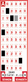 Volante ganador del sorteo 2448 de Melate