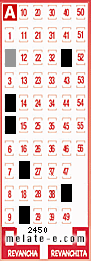 Volante ganador del sorteo 2450 de Melate
