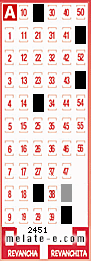 Volante ganador del sorteo 2451 de Melate