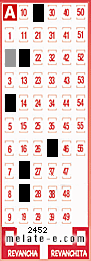 Volante ganador del sorteo 2452 de Melate