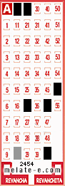 Volante ganador del sorteo 2454 de Melate