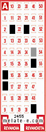 Volante ganador del sorteo 2455 de Melate