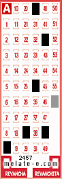 Volante ganador del sorteo 2457 de Melate